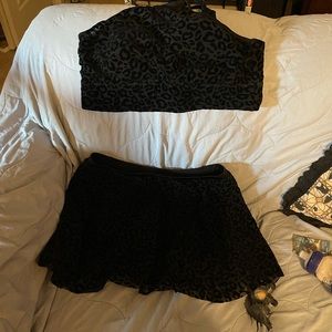 Torrid Black Leopard 2 piece swimsuit size 3